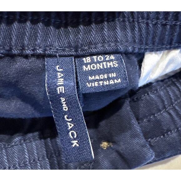 Janie And Jack Boys Size 18-24 Month Navy Blue Lobster Crab Print Shorts Coastal - Picture 4 of 8